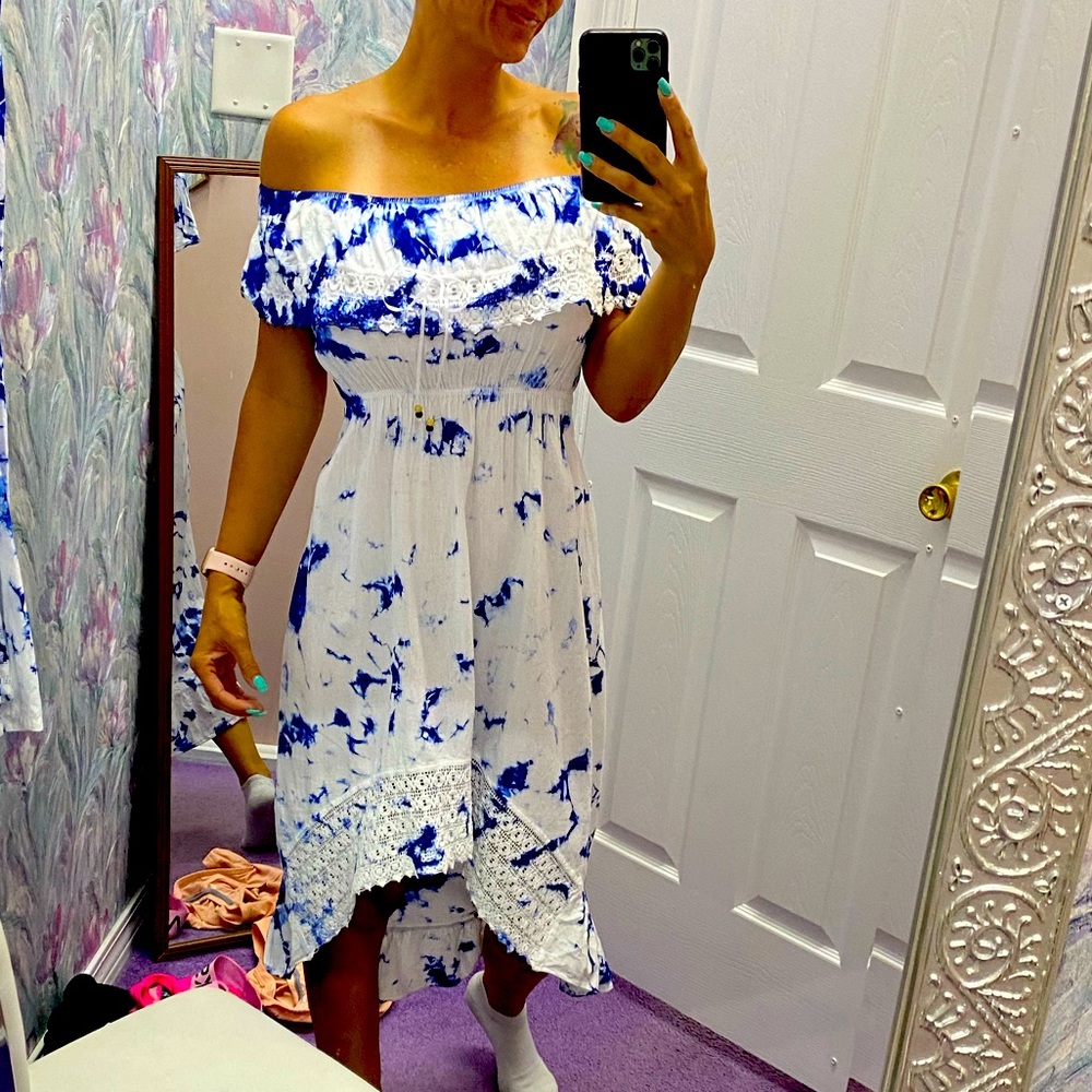 NWT Tie Dye Strapless Sundress Small